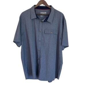 Avalanche Outdoor Supply Gray Button Up Short Sleeve Shirt - XXL